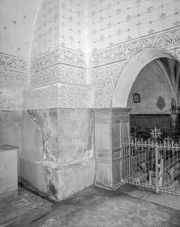 Intérieur : angle antérieur gauche de la nef. © Région Bourgogne-Franche-Comté, Inventaire du patrimoine