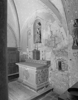 Intérieur : deuxième chapelle gauche, mur postérieur. © Région Bourgogne-Franche-Comté, Inventaire du patrimoine