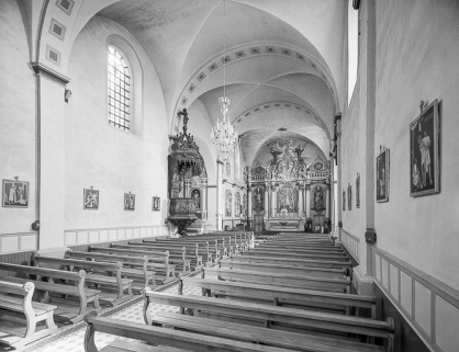 Nef et choeur, vue de trois quarts. © Région Bourgogne-Franche-Comté, Inventaire du patrimoine