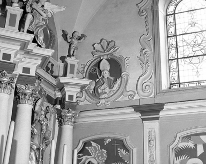 Les Docteurs de l'Eglise : saint Ambroise (mur sud du choeur). © Région Bourgogne-Franche-Comté, Inventaire du patrimoine