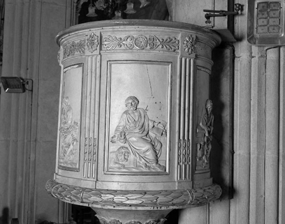 Détail : cuve, 3ème panneau, saint Marc. © Région Bourgogne-Franche-Comté, Inventaire du patrimoine