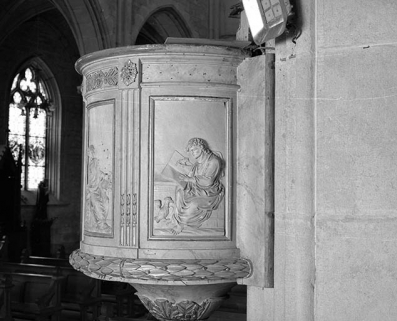 Détail : cuve, 4ème panneau, saint Jean. © Région Bourgogne-Franche-Comté, Inventaire du patrimoine