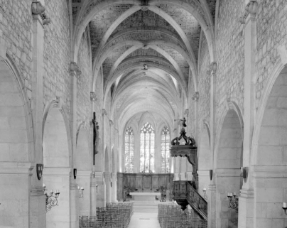 Intérieur : la nef vue depuis le clocher. © Région Bourgogne-Franche-Comté, Inventaire du patrimoine