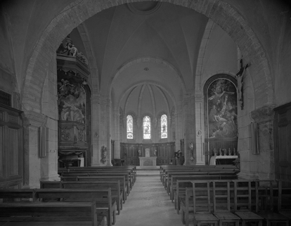 Nef vue depuis l'entrée. © Région Bourgogne-Franche-Comté, Inventaire du patrimoine
