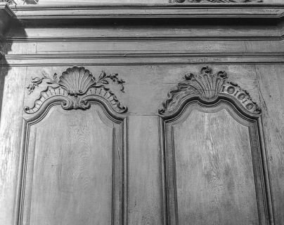 Détail de la partie supérieure des boiseries. © Région Bourgogne-Franche-Comté, Inventaire du patrimoine