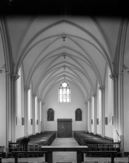 Intérieur : nef vue du choeur © Région Bourgogne-Franche-Comté, Inventaire du patrimoine