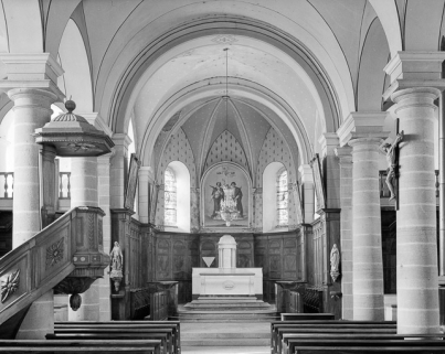 Choeur vu de la nef. © Région Bourgogne-Franche-Comté, Inventaire du patrimoine