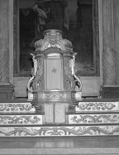 Détail : le tabernacle. © Région Bourgogne-Franche-Comté, Inventaire du patrimoine