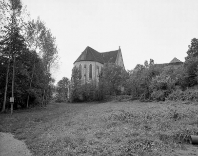 Extérieur : abside. © Région Bourgogne-Franche-Comté, Inventaire du patrimoine