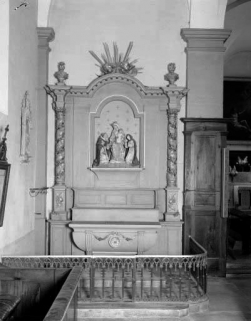 Vue d'ensemble de l'autel-retable latéral gauche. © Région Bourgogne-Franche-Comté, Inventaire du patrimoine