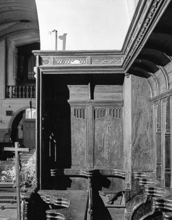 Stalles nord : les stalles en retour. © Région Bourgogne-Franche-Comté, Inventaire du patrimoine