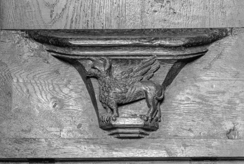 Stalles nord, n° 23, miséricorde. © Région Bourgogne-Franche-Comté, Inventaire du patrimoine