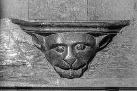 Stalles nord, n° 27, miséricorde. © Région Bourgogne-Franche-Comté, Inventaire du patrimoine