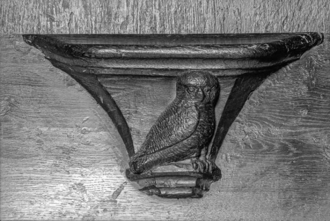 Stalles sud, n° 2, miséricorde. © Région Bourgogne-Franche-Comté, Inventaire du patrimoine