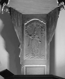 Détail, panneau : saint Evêque. © Région Bourgogne-Franche-Comté, Inventaire du patrimoine