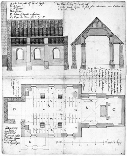 Plan et coupes de l'église. © Région Bourgogne-Franche-Comté, Inventaire du patrimoine