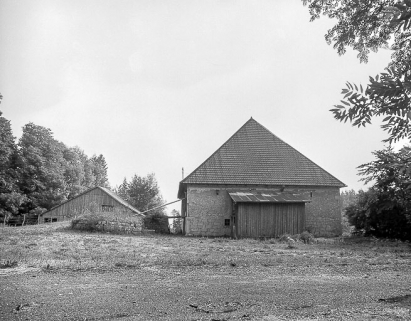 Ferme située au lieu-dit Champagne-Dessus, cadastrée ZL 1 : façade postérieure. © Région Bourgogne-Franche-Comté, Inventaire du patrimoine