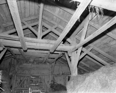 Intérieur : charpente du bâtiment annexe. © Région Bourgogne-Franche-Comté, Inventaire du patrimoine