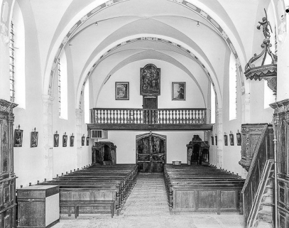 Intérieur : la nef vue depuis le choeur. © Région Bourgogne-Franche-Comté, Inventaire du patrimoine