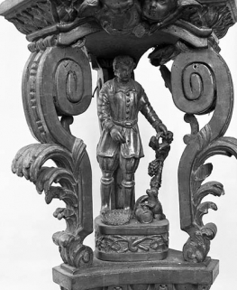 Porte-cierge de procession de saint Vernier, vue de face. © Région Bourgogne-Franche-Comté, Inventaire du patrimoine