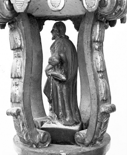 Statuette de saint Joseph : vue de profil gauche. © Région Bourgogne-Franche-Comté, Inventaire du patrimoine
