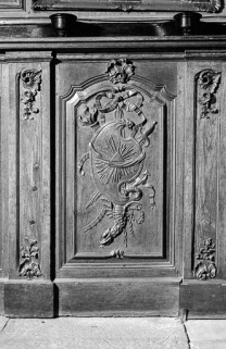 Devant de stalles : Trinité. © Région Bourgogne-Franche-Comté, Inventaire du patrimoine