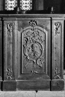 Devant de stalles : saint Pierre. © Région Bourgogne-Franche-Comté, Inventaire du patrimoine