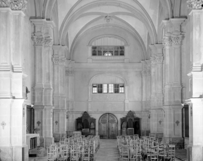 Intérieur : la nef vue depuis le choeur. © Région Bourgogne-Franche-Comté, Inventaire du patrimoine
