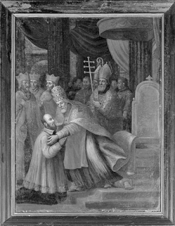 Scènes de la vie de saint François de Sales : la consécration de saint François de Sales. © Région Bourgogne-Franche-Comté, Inventaire du patrimoine