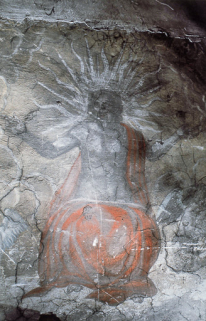 Le Jugement dernier : Christ vu de face. © Région Bourgogne-Franche-Comté, Inventaire du patrimoine