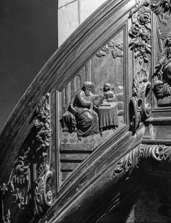 3e panneau de la rampe : saint Matthieu. © Région Bourgogne-Franche-Comté, Inventaire du patrimoine