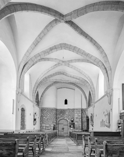 Intérieur : nef vue depuis le choeur. © Région Bourgogne-Franche-Comté, Inventaire du patrimoine