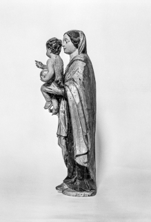 Vierge à l'Enfant, profil gauche. © Région Bourgogne-Franche-Comté, Inventaire du patrimoine