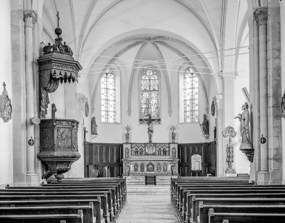 Vue du choeur. © Région Bourgogne-Franche-Comté, Inventaire du patrimoine