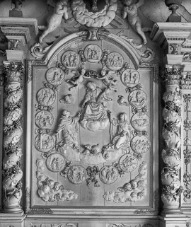 Partie centrale du retable. © Région Bourgogne-Franche-Comté, Inventaire du patrimoine