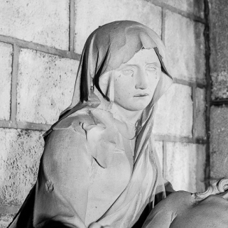 Détail : buste de la Vierge. © Région Bourgogne-Franche-Comté, Inventaire du patrimoine