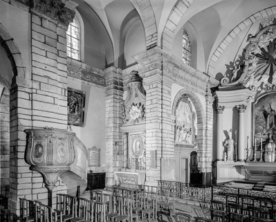 Bras du transept gauche et choeur. © Région Bourgogne-Franche-Comté, Inventaire du patrimoine
