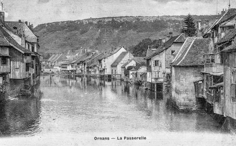 Ornans - La Passerelle, limite 19e siècle 20e siècle. © Région Bourgogne-Franche-Comté, Inventaire du patrimoine