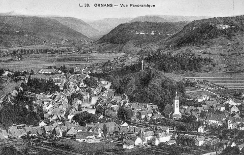 Ornans - Vue Panoramique, limite 19e siècle 20e siècle. © Région Bourgogne-Franche-Comté, Inventaire du patrimoine