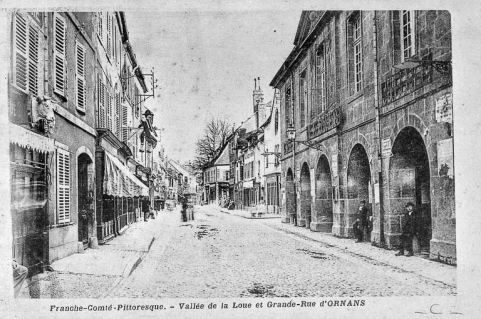 Vallée de la Loue et Grande-Rue d'Ornans, limite 19e siècle 20e siècle. © Région Bourgogne-Franche-Comté, Inventaire du patrimoine