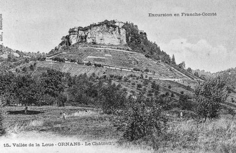 Excursion en Franche-Comté. Vallée de la Loue - Ornans - Le château, limite 19e siècle 20e siècle. © Région Bourgogne-Franche-Comté, Inventaire du patrimoine