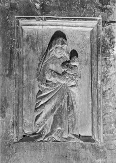 Stalles nord : jouée est des stalles hautes, panneau supérieur. © Région Bourgogne-Franche-Comté, Inventaire du patrimoine