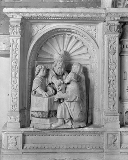 Détail : partie latérale gauche : la purification de Sainte-Anne. © Région Bourgogne-Franche-Comté, Inventaire du patrimoine