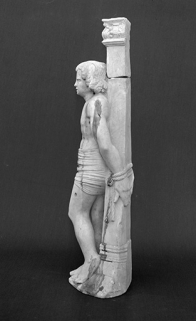 Saint Sébastien : profil gauche. © Région Bourgogne-Franche-Comté, Inventaire du patrimoine