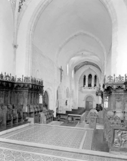 Nef de l'église, vue depuis le choeur. © Région Bourgogne-Franche-Comté, Inventaire du patrimoine