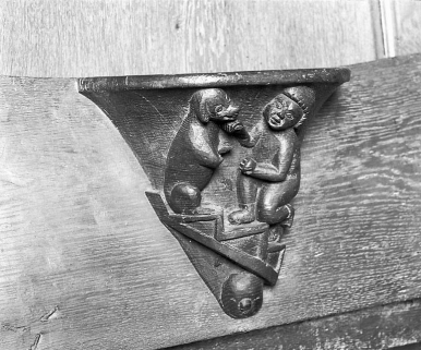 Détail : miséricorde de la stalle. © Région Bourgogne-Franche-Comté, Inventaire du patrimoine