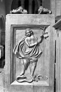 Jouée II des stalles nord. © Région Bourgogne-Franche-Comté, Inventaire du patrimoine