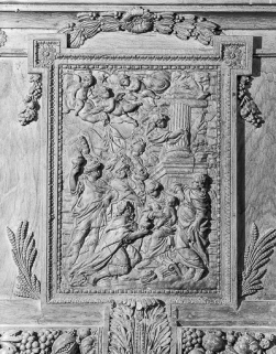 Détail : panneau de la cuve. © Région Bourgogne-Franche-Comté, Inventaire du patrimoine