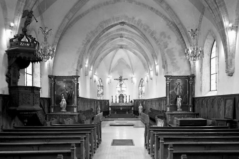 Nef et choeur vus depuis l'entrée. © Région Bourgogne-Franche-Comté, Inventaire du patrimoine