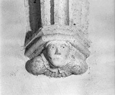 Intérieur : culot (buste de personnage). © Région Bourgogne-Franche-Comté, Inventaire du patrimoine